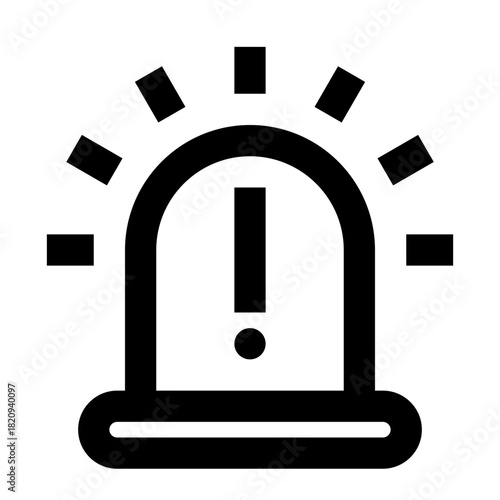 Alert alarm siren icon