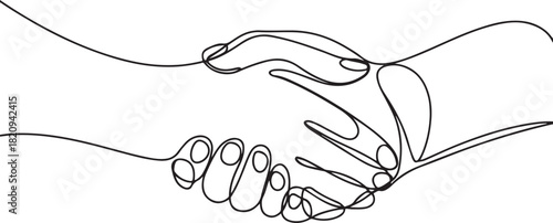 Single continuous line drawing of hold hand for caring and show sympathy to other. Hand drawn style vector. one line Icon drawing with white background