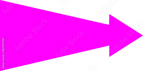 A bright magenta arrow pointing to the right on a clean white background.