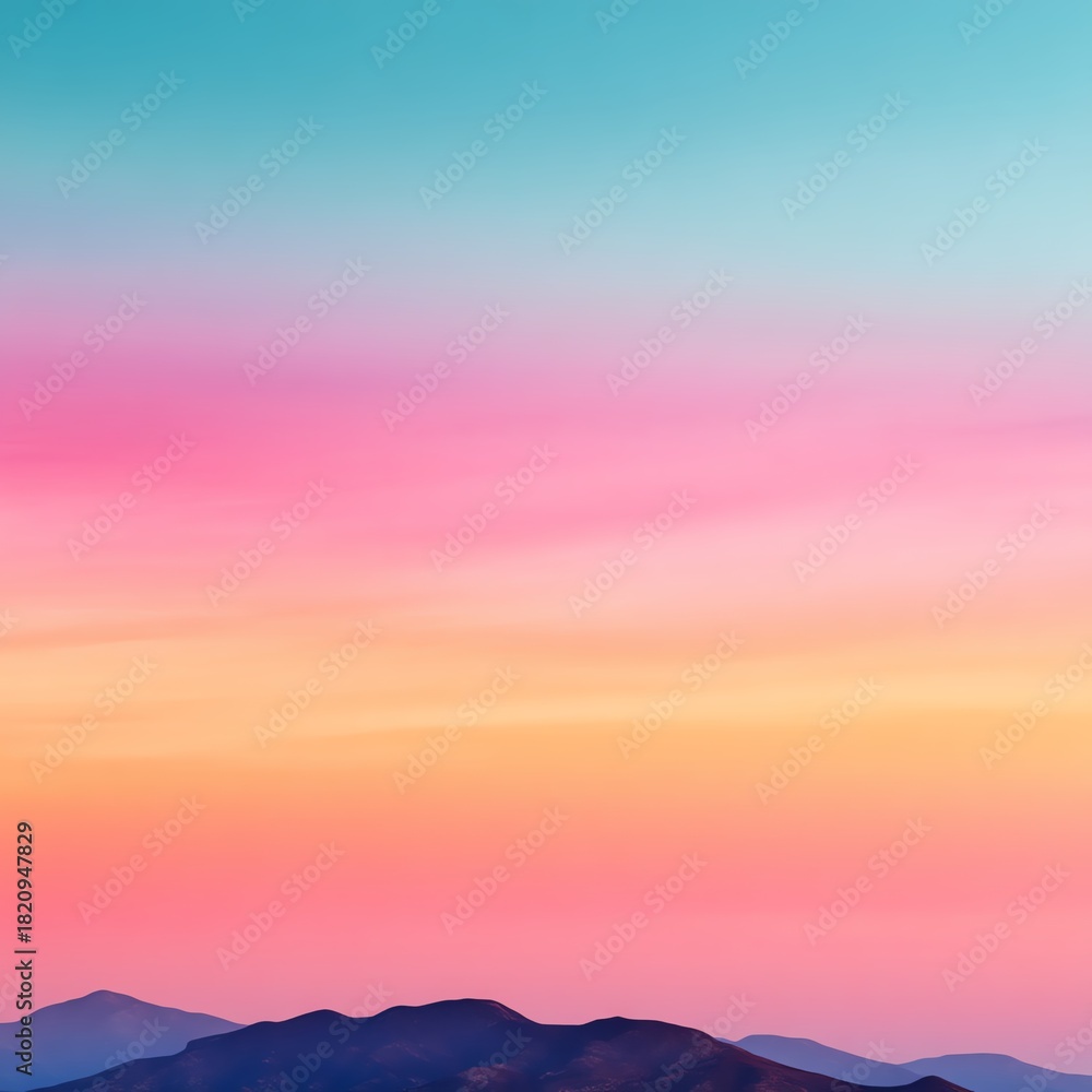 Fototapeta premium Smooth pastel light bloom over horizon, new year, gentle renewal glow