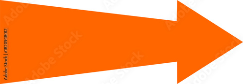 A bold, solid orange arrow pointing to the right, isolated on a plain white background.