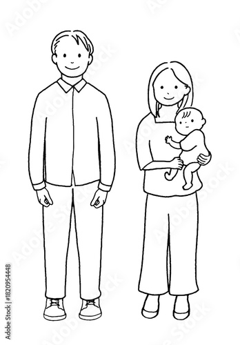 Illustration of parents and a baby1