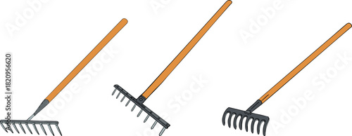 A vibrant and detailed set of colorful realistic vector illustrations depicting various elements of a modern farming and agricultural business.