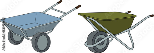 A vibrant and detailed set of colorful realistic vector illustrations depicting various elements of a modern farming and agricultural business.