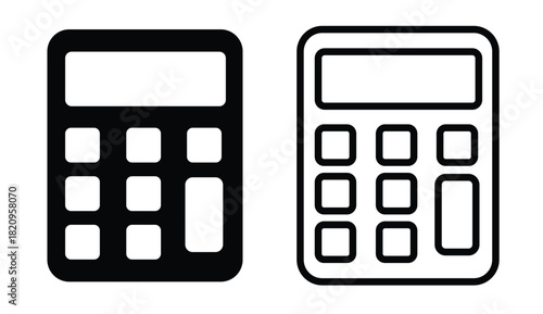 Calculator Vector Icon Design Concept Isolated on Background