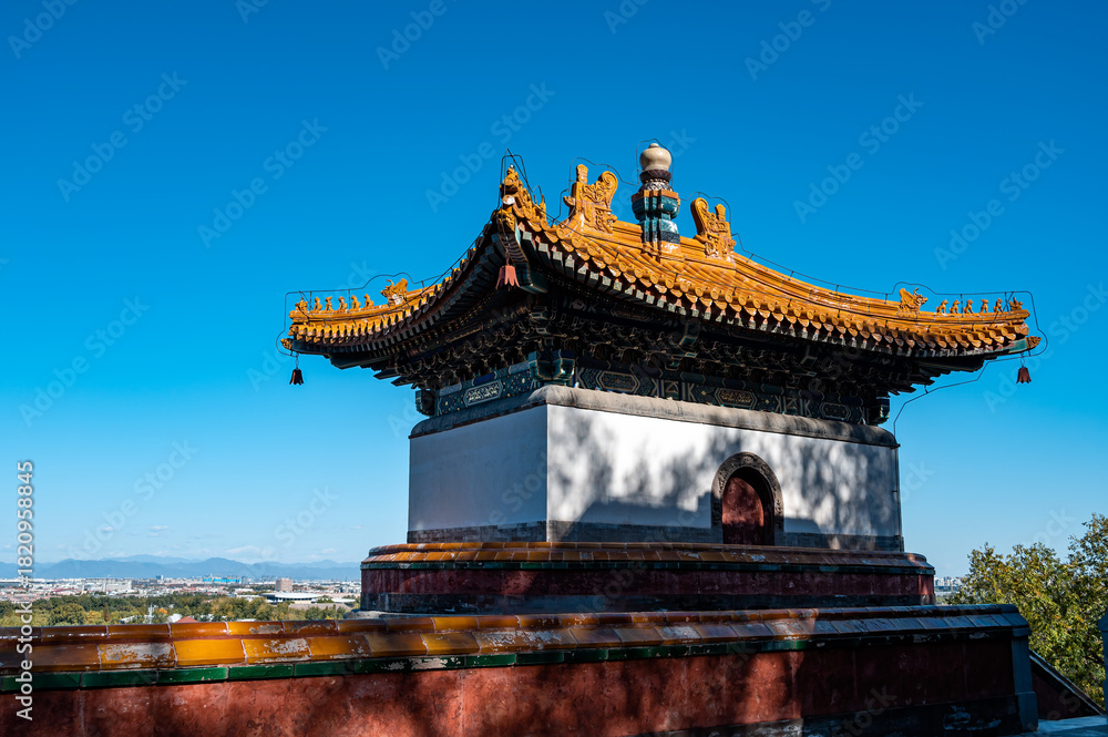 Fototapeta premium The royal garden architecture of the Four Continents in the Summer Palace, Beijing, China