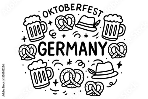 Black and white drawing of a beer mug, a beer mug, a beer mug, a beer mug