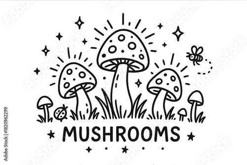 Mushrooms are a type of fungi that grow in the wild