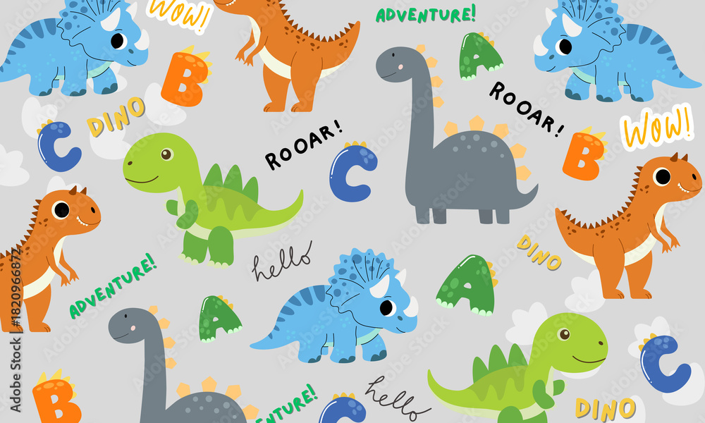 Obraz premium Dinosaurus wallpaper vector 