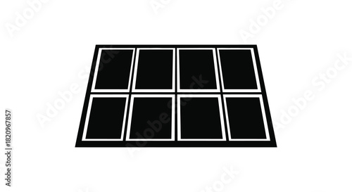 Solar panel array abstract design energy efficiency renewable power silhouette