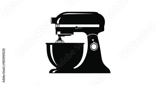 Stand mixer kitchen appliance silhouette for baking and cooking needs silhouette