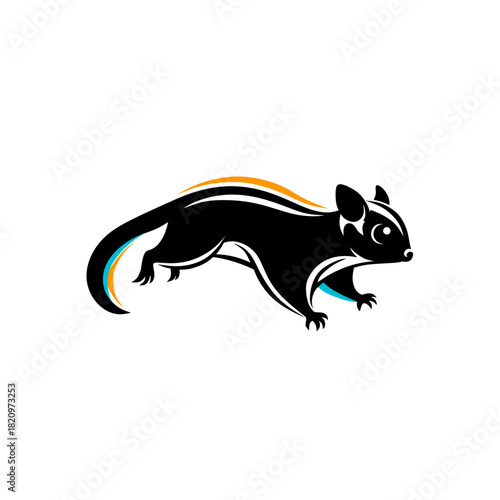 simple logo sugar glider logo icon vector
