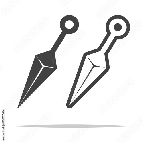 Kunai icon transparent vector isolated