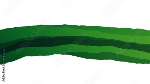 Green coloured strip wave with white background 