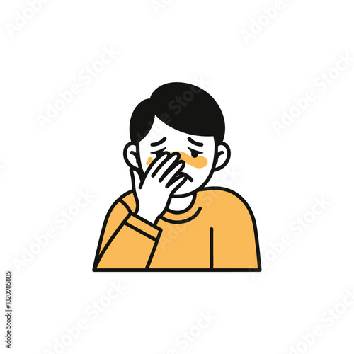 Person Suffering From Cold or Allergy.