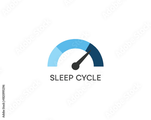 Sleep cycle graph icon vector design illustration.