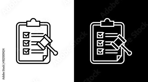 Regulatory Reporting White Icon Set Design
