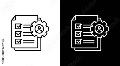 Compliance Management White Icon Set Design