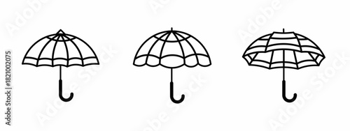 Umbrella icon line illustration. Design elements for icons, logos, and graphic projects.