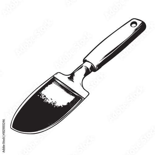 trowel isolated on white