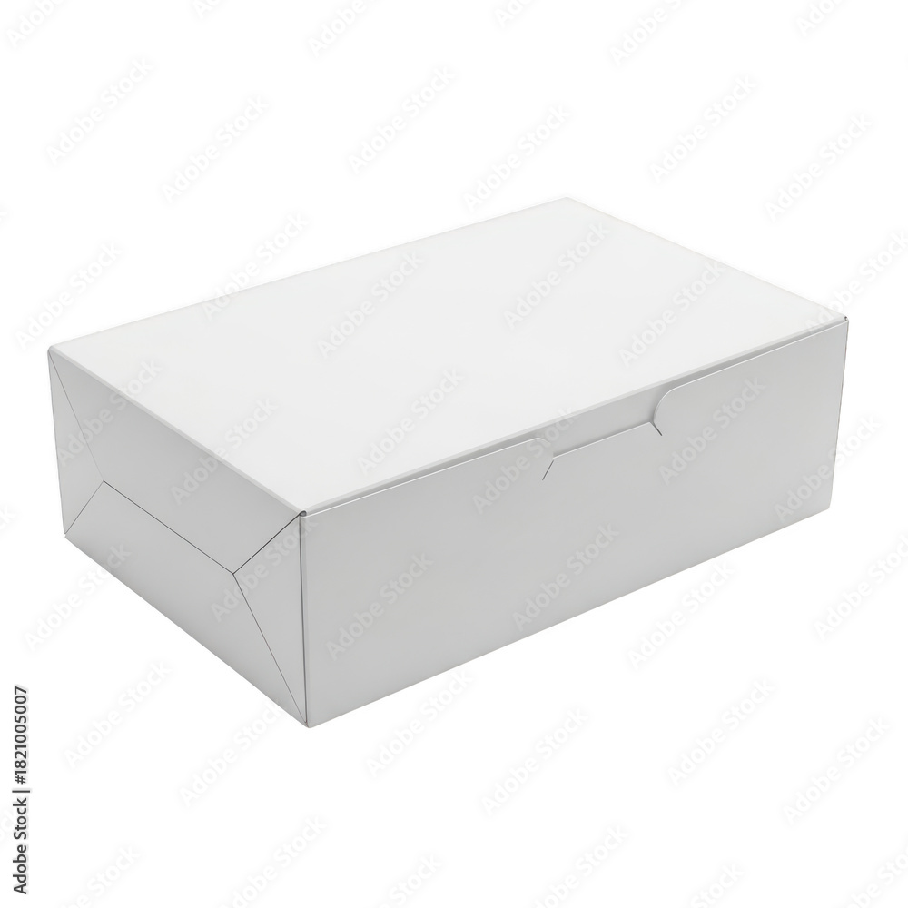 Fototapeta premium Blank white cardboard box ready for branding, perfect for product packaging mockup