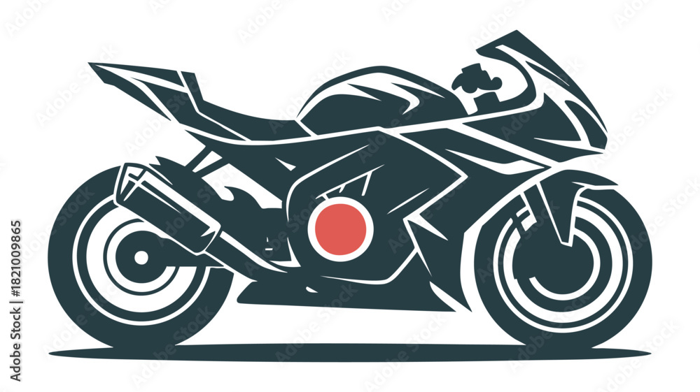 Obraz premium Sport motorcycle vector graphic