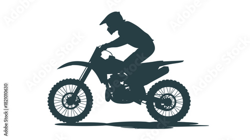 Motocross rider silhouette vector