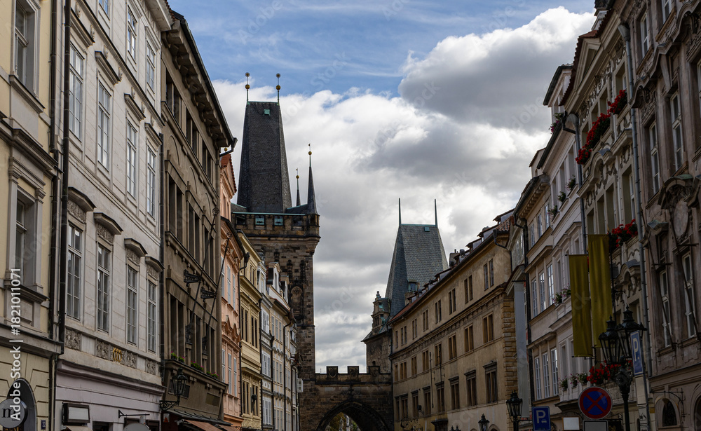 Fototapeta premium The historical central part of Prague, Czech Republic. View of the city.