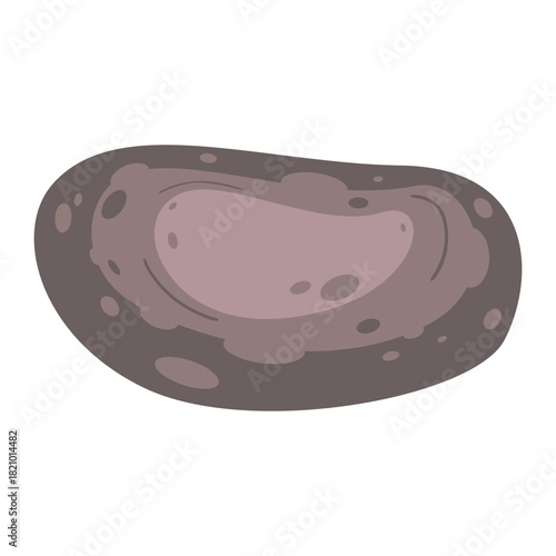 Rock stone cartoon top view. Natural boulder. For landscape design, plan, maps