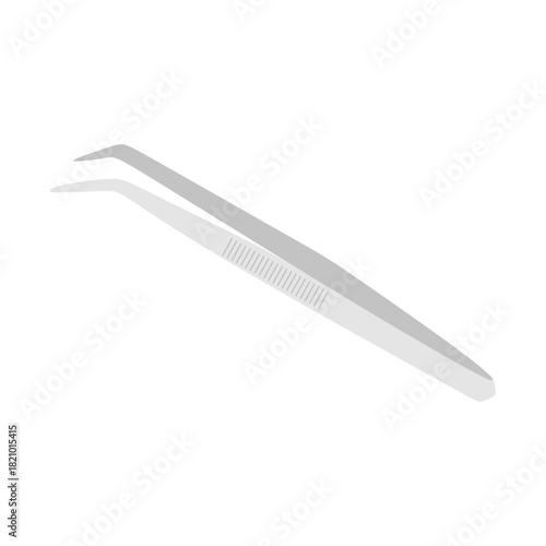 Flat Illustration of Medical Tweezers for Precision Handling