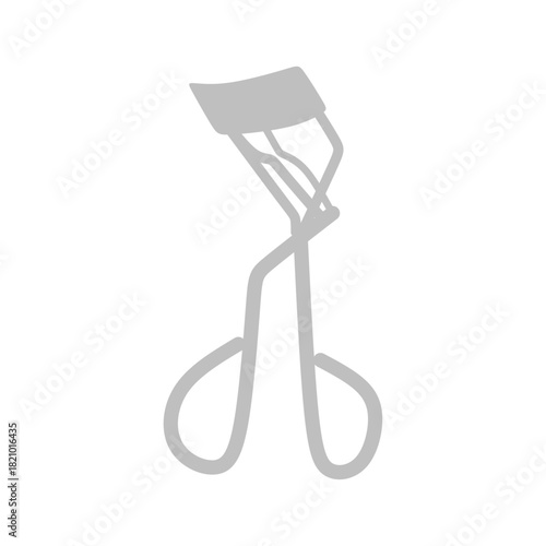 Flat Illustration of Eyelash Curler for Makeup Routine