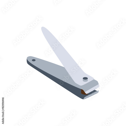 Flat Illustration of Nail Clippers for Manicure and Pedicure