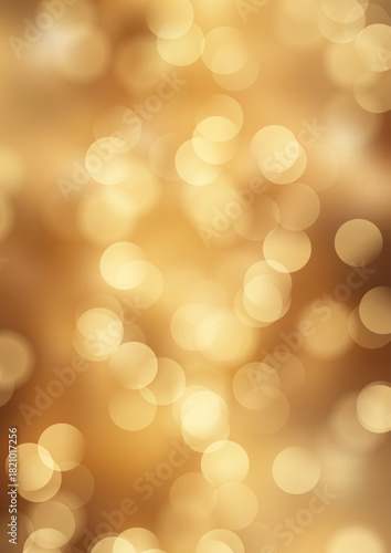 Christmas background with golden bokeh lights design 