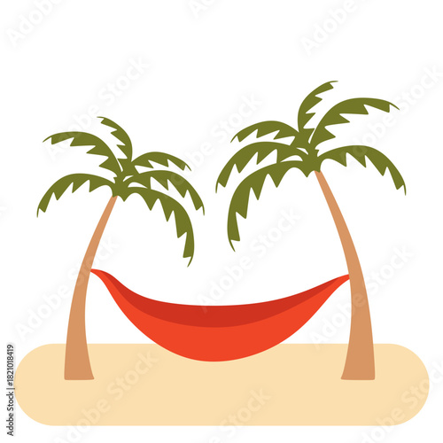 Flat Illustration of Hammoc...