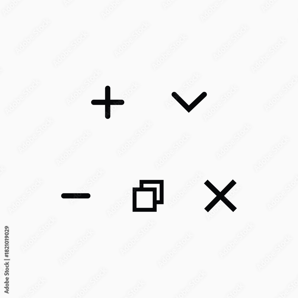 Obraz premium Website tab coltrolbar set