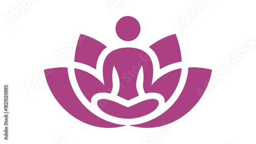Meditating lotus figure emblem