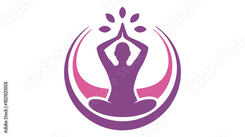 Yoga meditation wellness symbol
