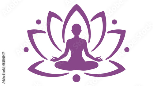 Yoga meditation lotus pose symbol