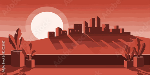 abstract city skyline