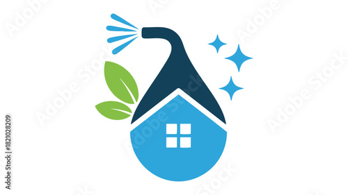 Sparkling home clean nature icon