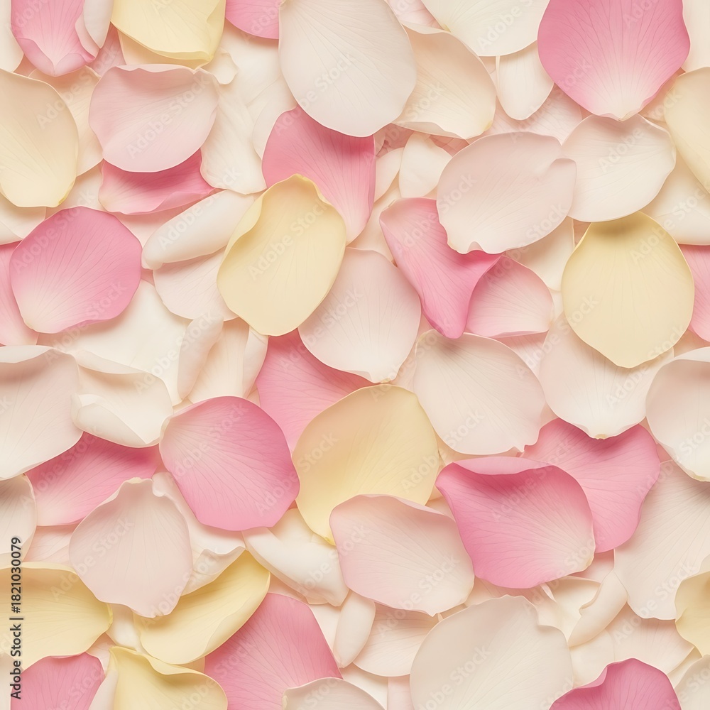 Obraz premium Delicate pastel petals creating soft textures in romantic floral arrangement