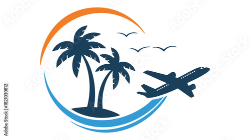 Tropical travel vacation airplane