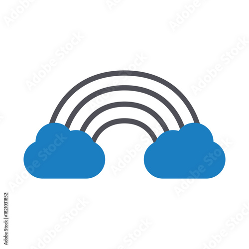 Rainbow Vector icon which can easily modify or edit