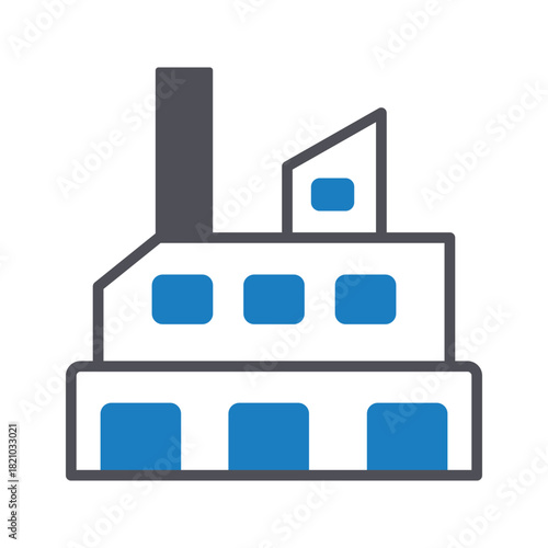 Factory Vector icon which can easily modify or edit