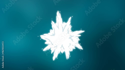4k video cartoon 2D animation of water splash with bubbles with an alpha channel transparent background