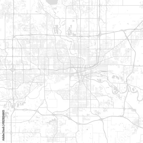 Des Moines City Map navigate the s core with this minimalist blueprint a structured guide to its vibrant beating heart begin of sentence, emphasizing refined linework, with balanced composition.