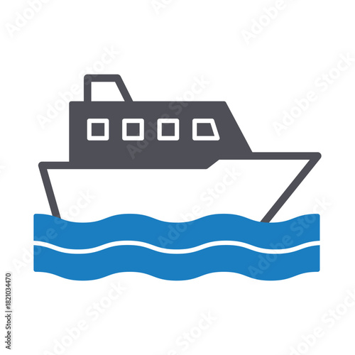 Boat Ride Vector icon which can easily modify or edit