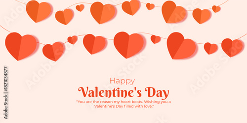 Vector illustration of Happy Valentine's Day social media template