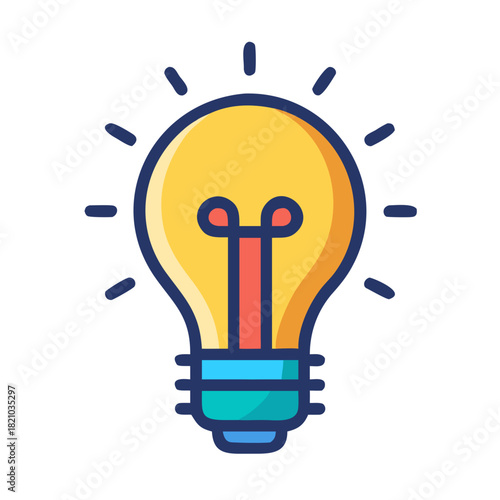 One out unique idea light bulb concept - Flat lay
