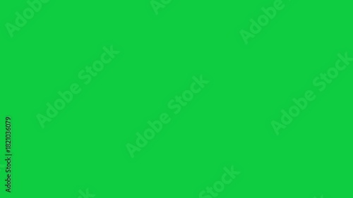 Blue lightning electric strike on green screen for VFX and chroma key